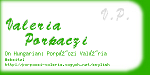 valeria porpaczi business card